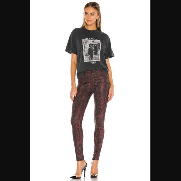 NWT Revolve x Paige Hoxton Super Skinny pant - Red Snake - Picture 4 of 16